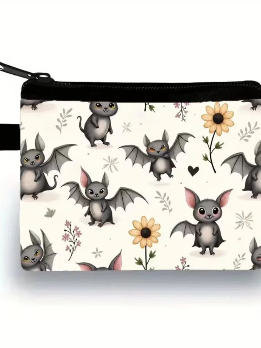 Halloween Goth Dragons & Sunflowers Makeup Bag Double-Sided 4.1